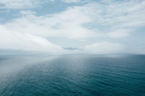 Cloudy Sky Over Open Sea