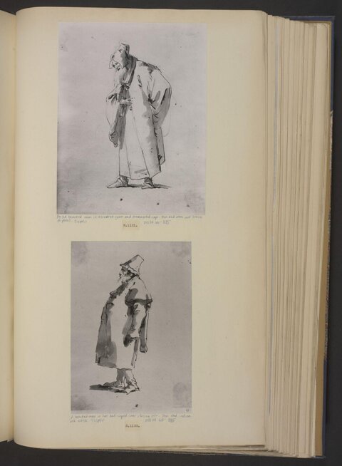 Open Album with Two Figure Sketches
