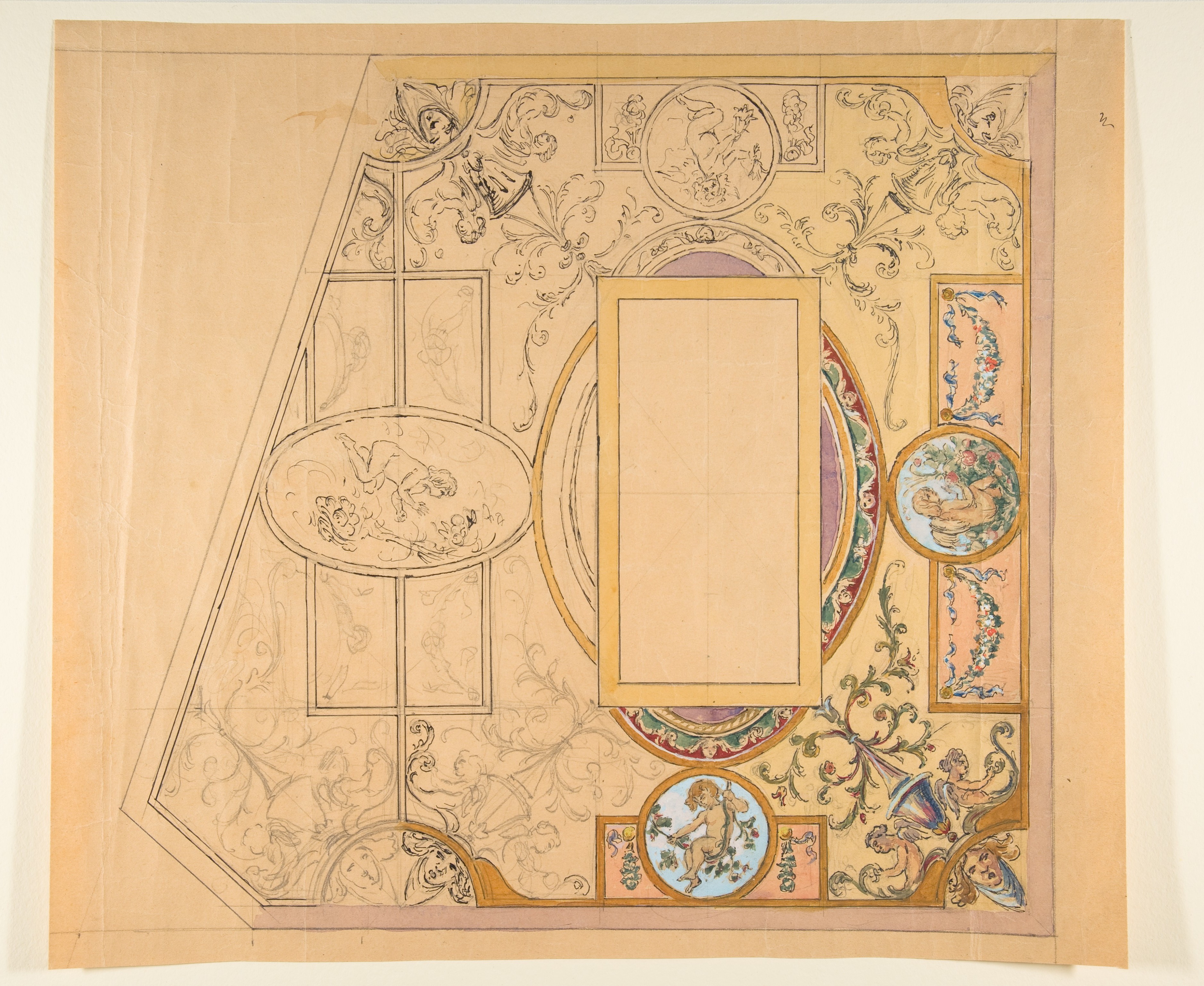 Ornate Ceiling Design Sketch