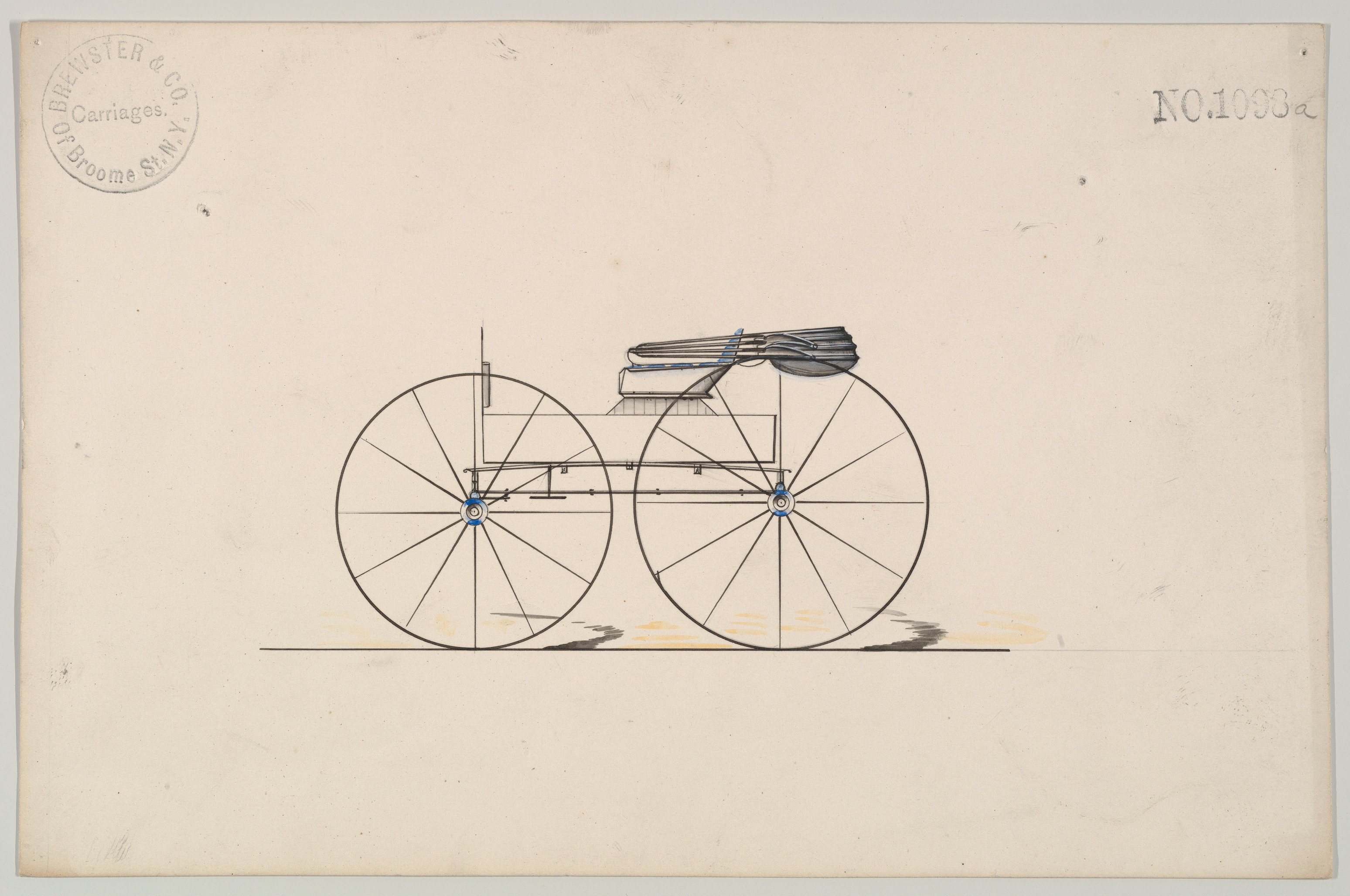 Vintage Horse Carriage Design Drawing