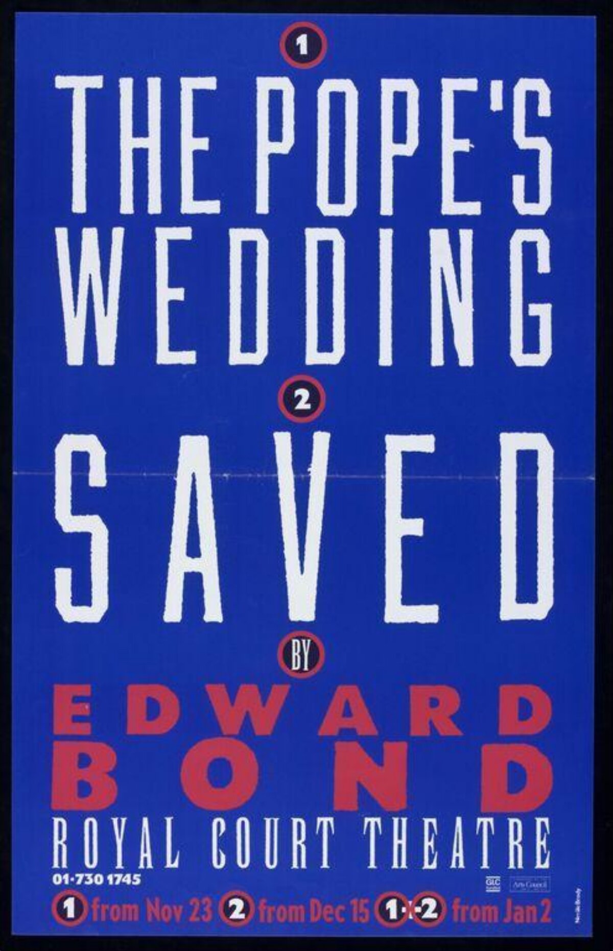 Edward Bond Plays Royal Court Theatre Poster