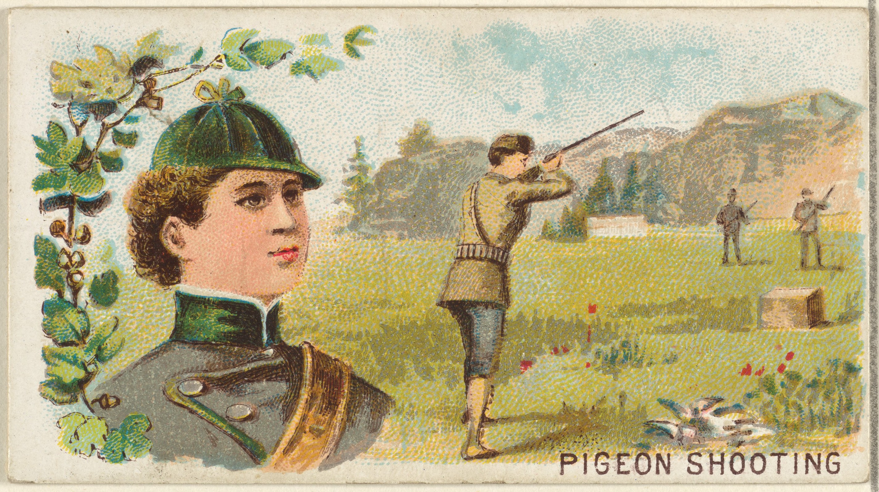 Vintage Pigeon Shooting Illustration