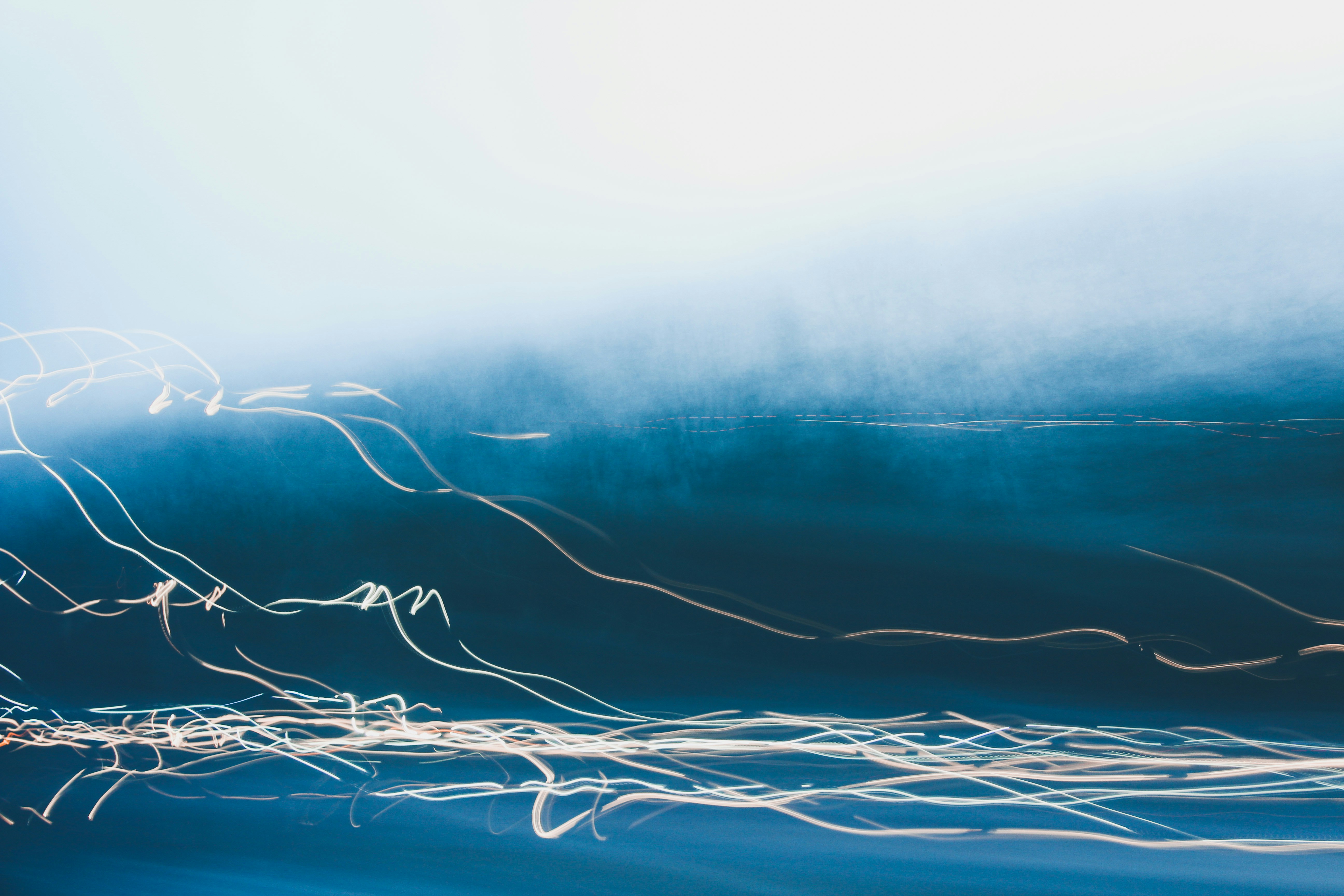 Blue Abstract Light Trails