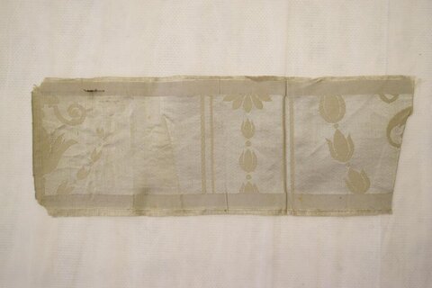 Vintage Damask Patterned Textile Fragment