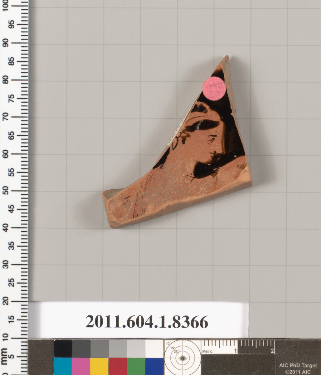 Ancient Pottery Fragment with Drawing