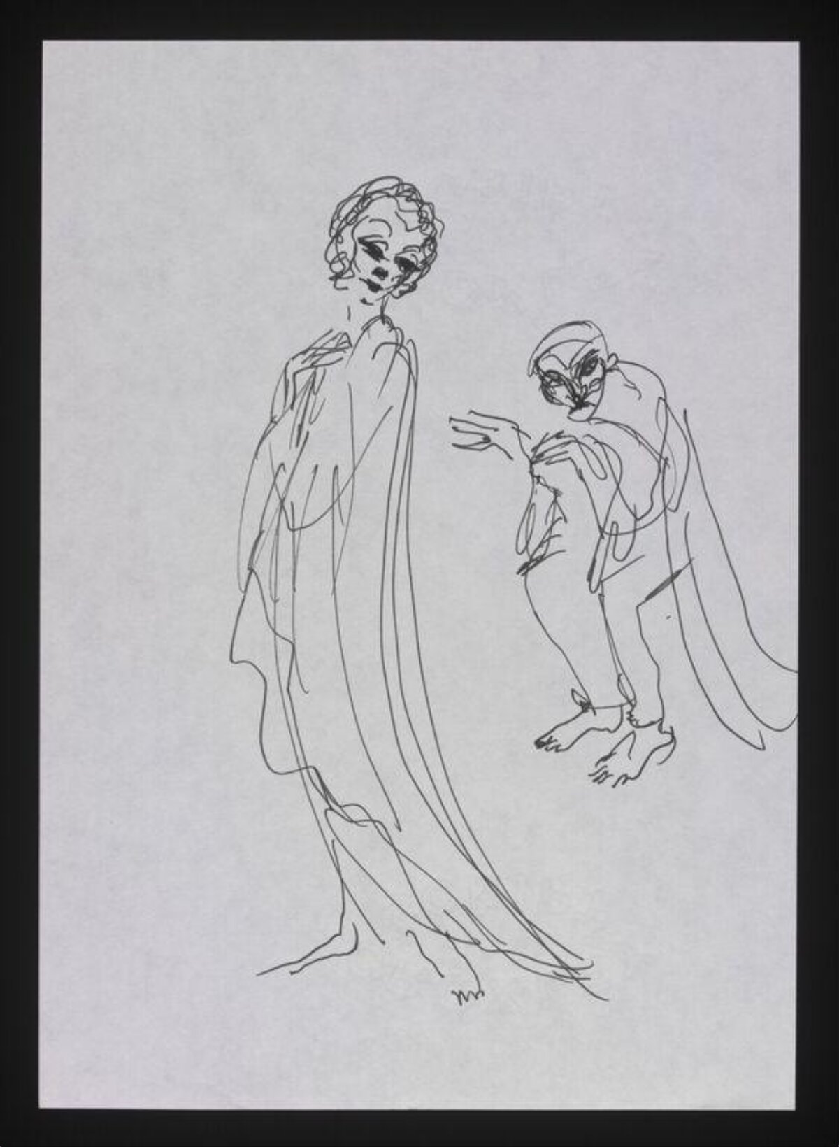 Ink Sketch of Two Figures