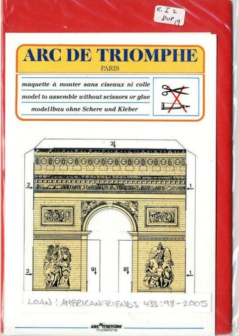 Paris Arc de Triomphe Paper Model Kit