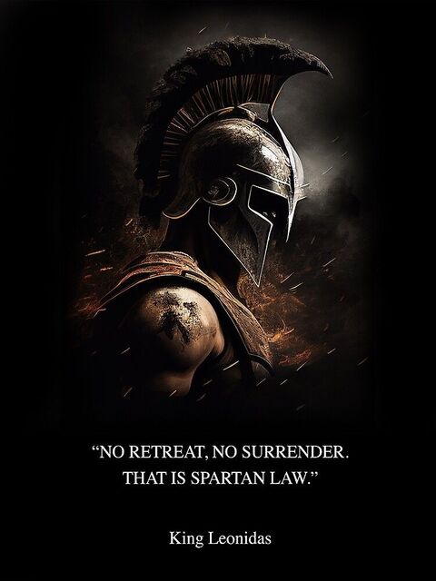 King Leonidas Spartan Warrior Quote