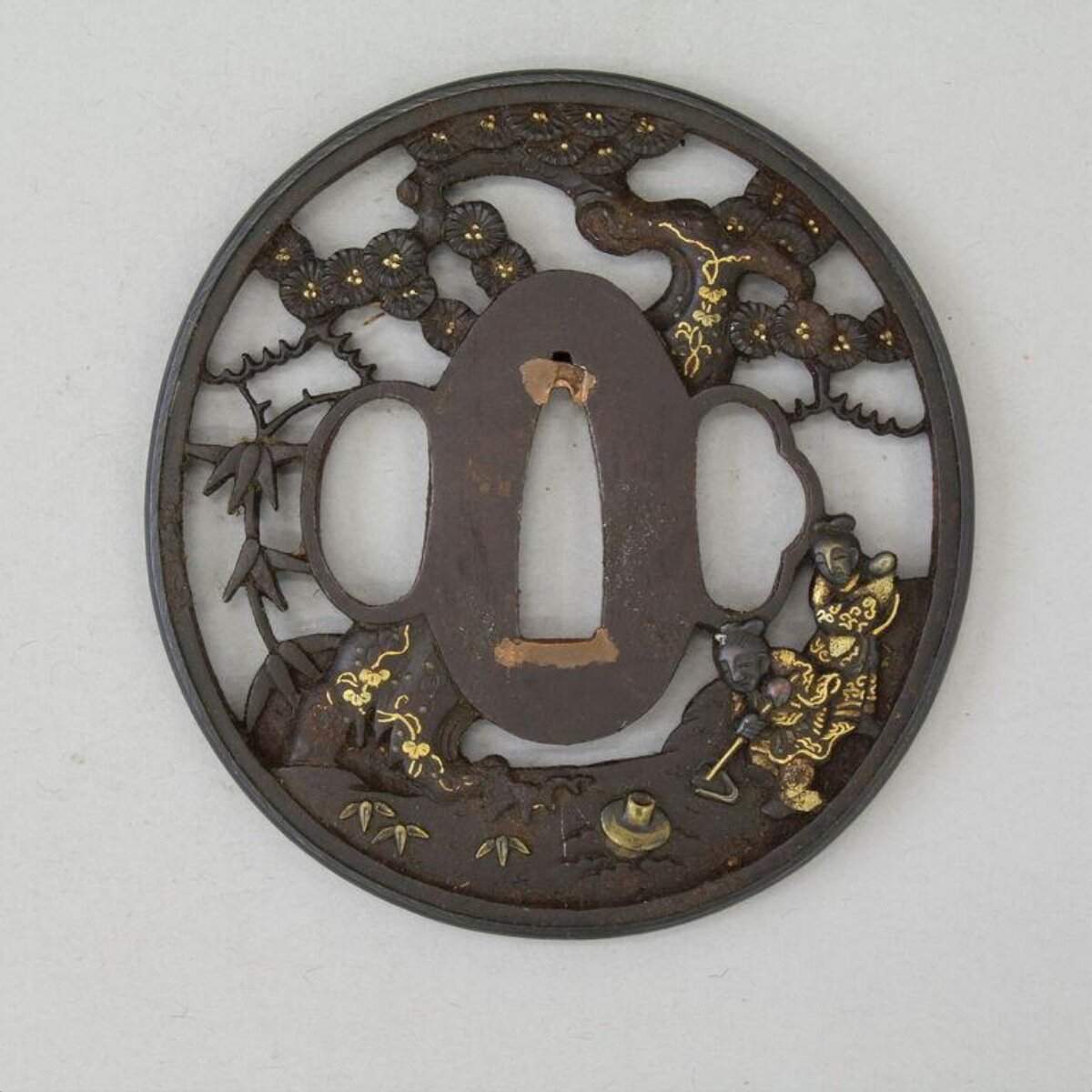 Japanese Carved Sword Tsuba