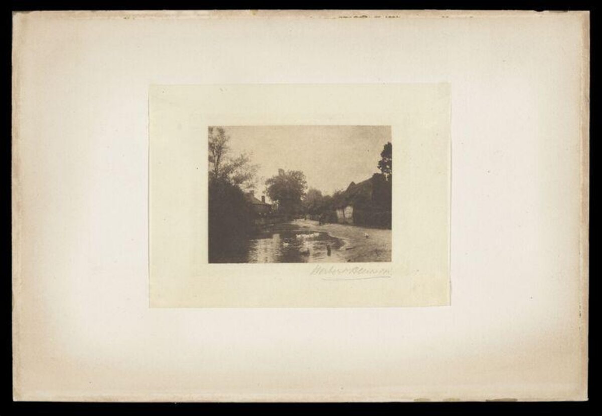 Village Stream Landscape Print