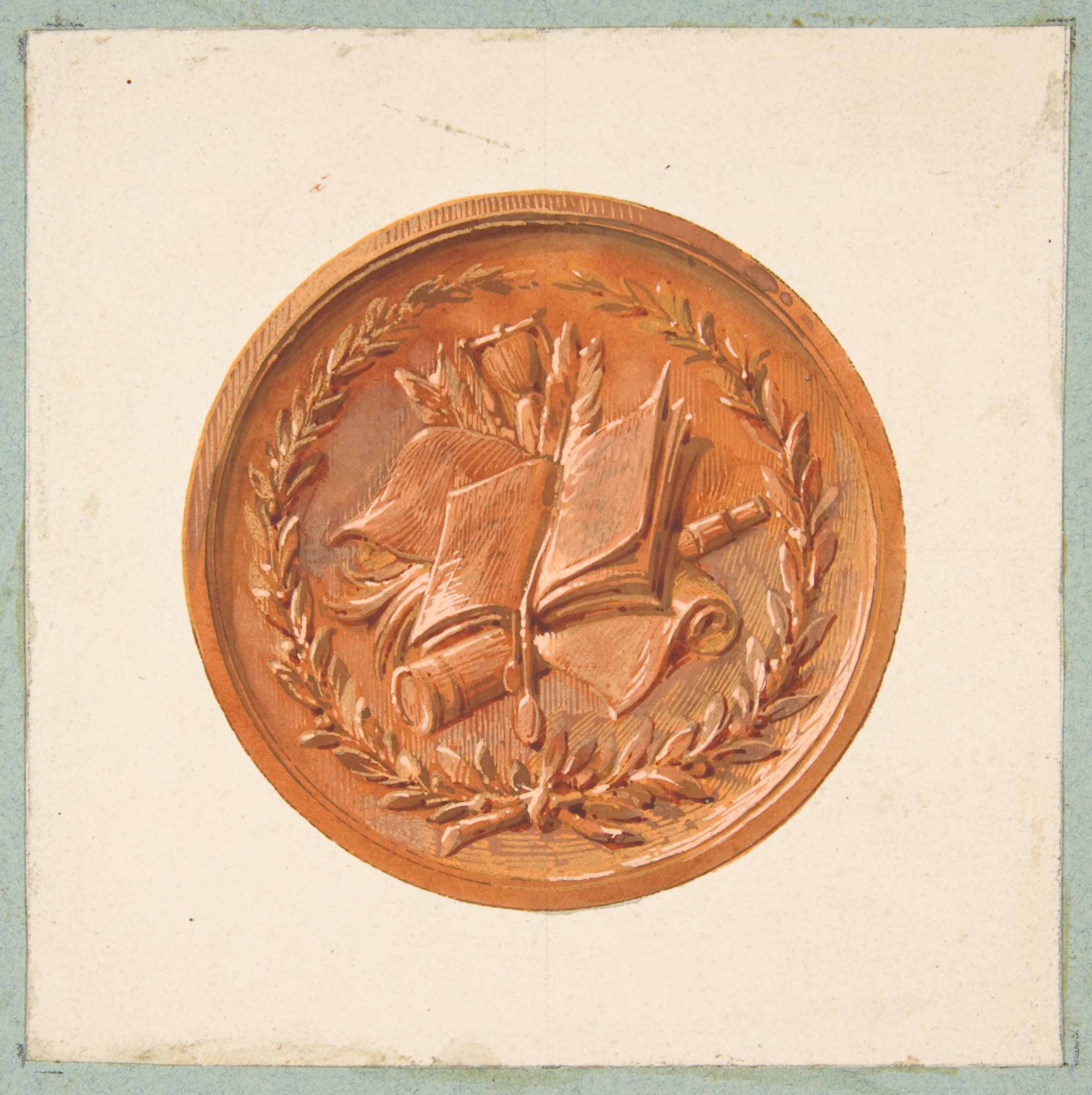 Relief Medallion with Academic Emblems