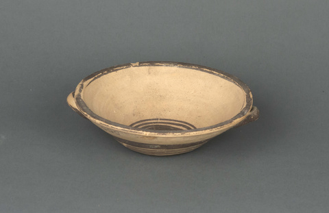 Painted Double-handled Pottery Bowl