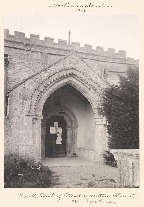 1900 South Porch of Wood Newton Church