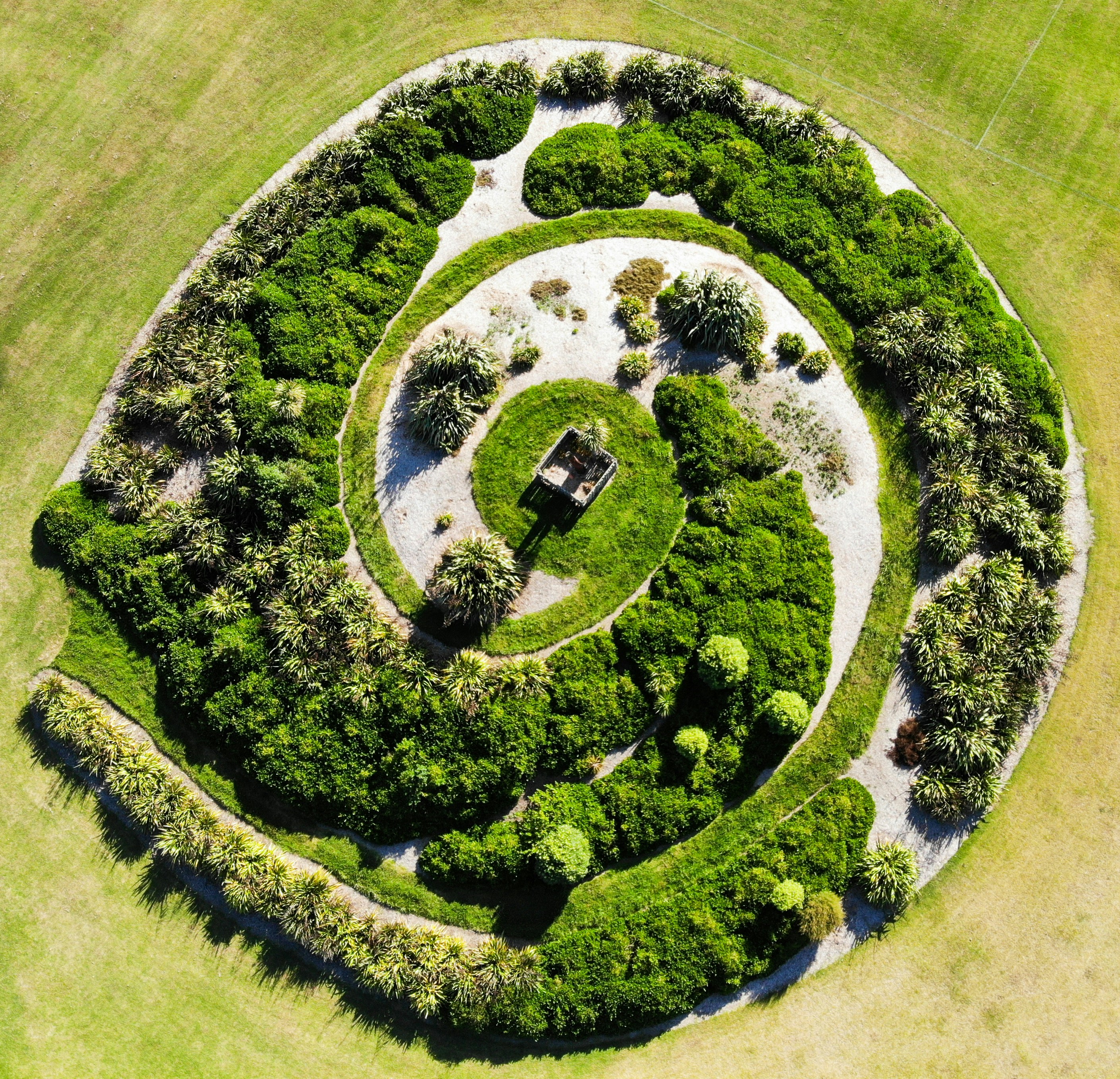 Aerial View of Spiral Garden