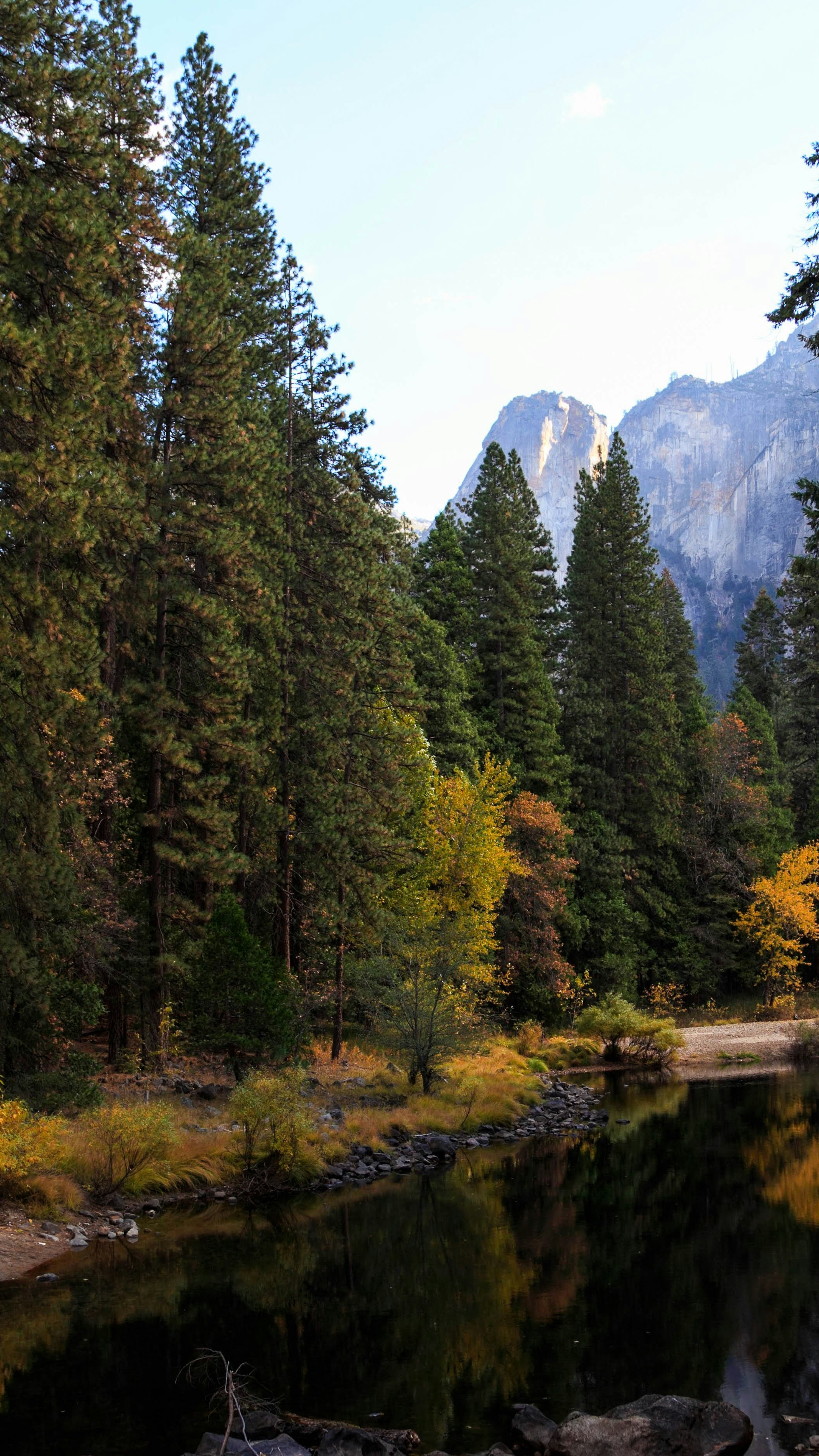 Autumn Mountain River Landscape