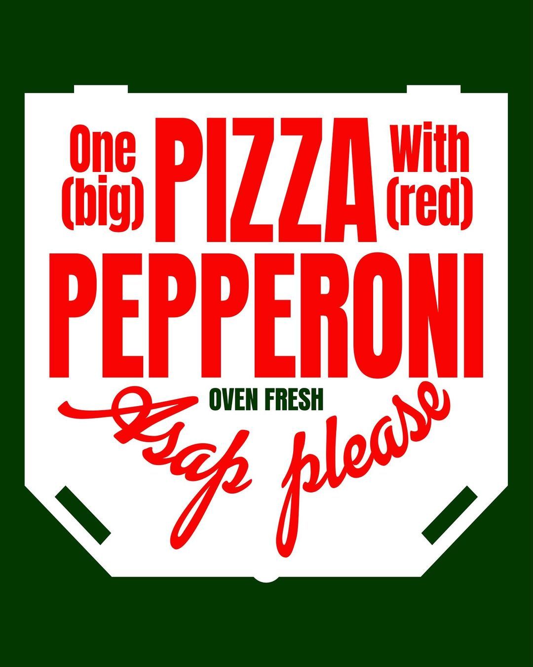 Big Pepperoni Pizza Order Graphic