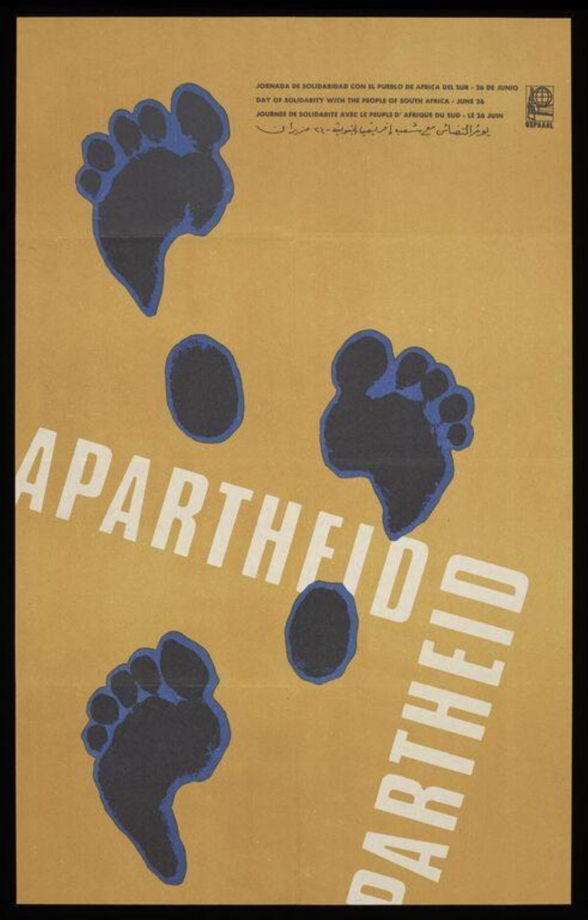 Vintage Anti-Apartheid Solidarity Poster