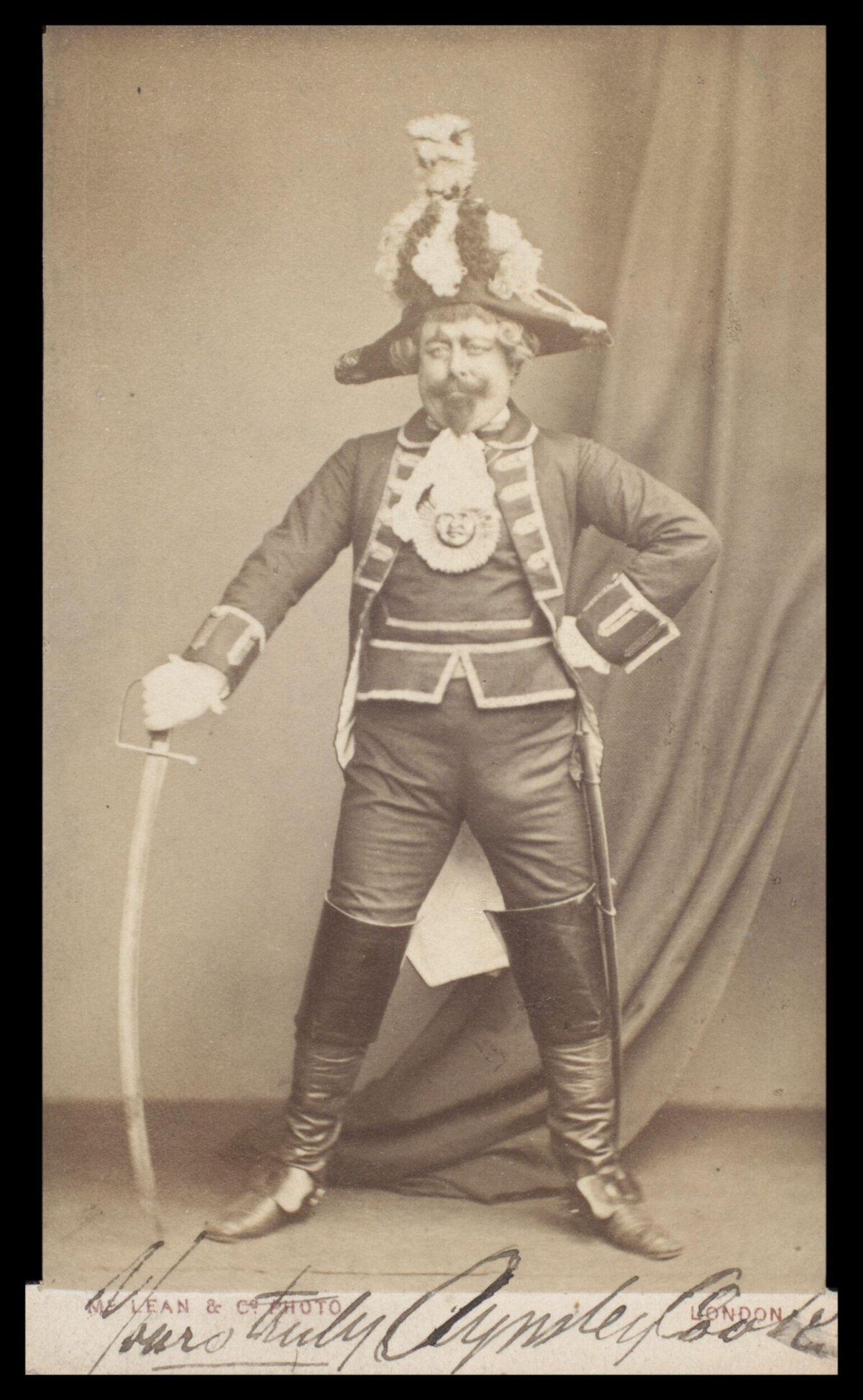 Vintage Studio Portrait of Actor in Naval Costume