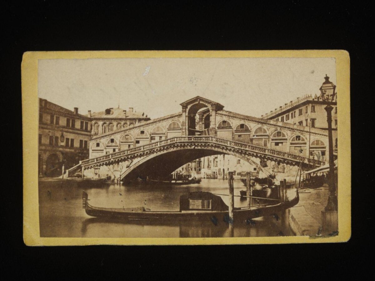 Vintage Venice Rialto Bridge View