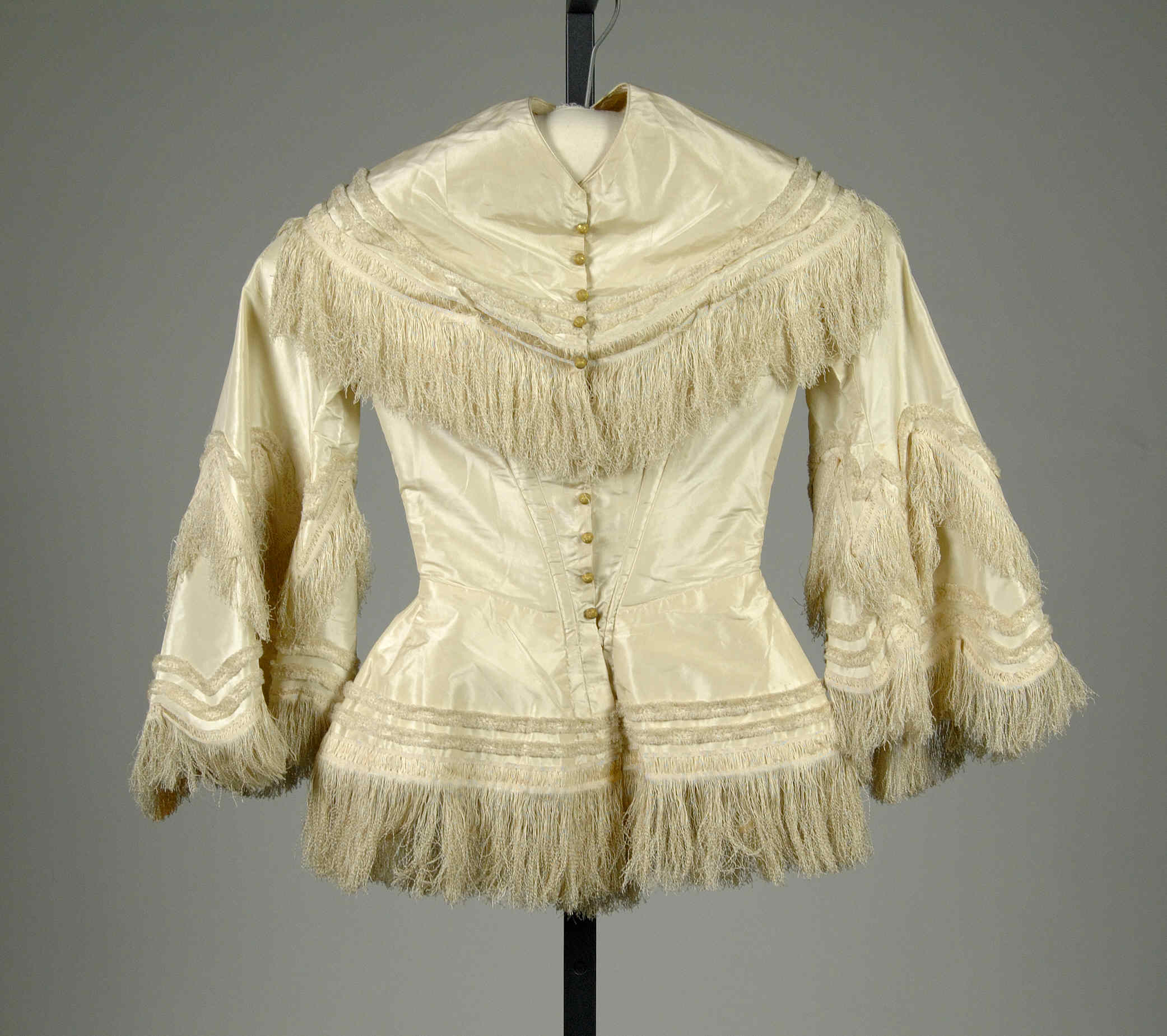 Vintage Cream Fringed Bodice