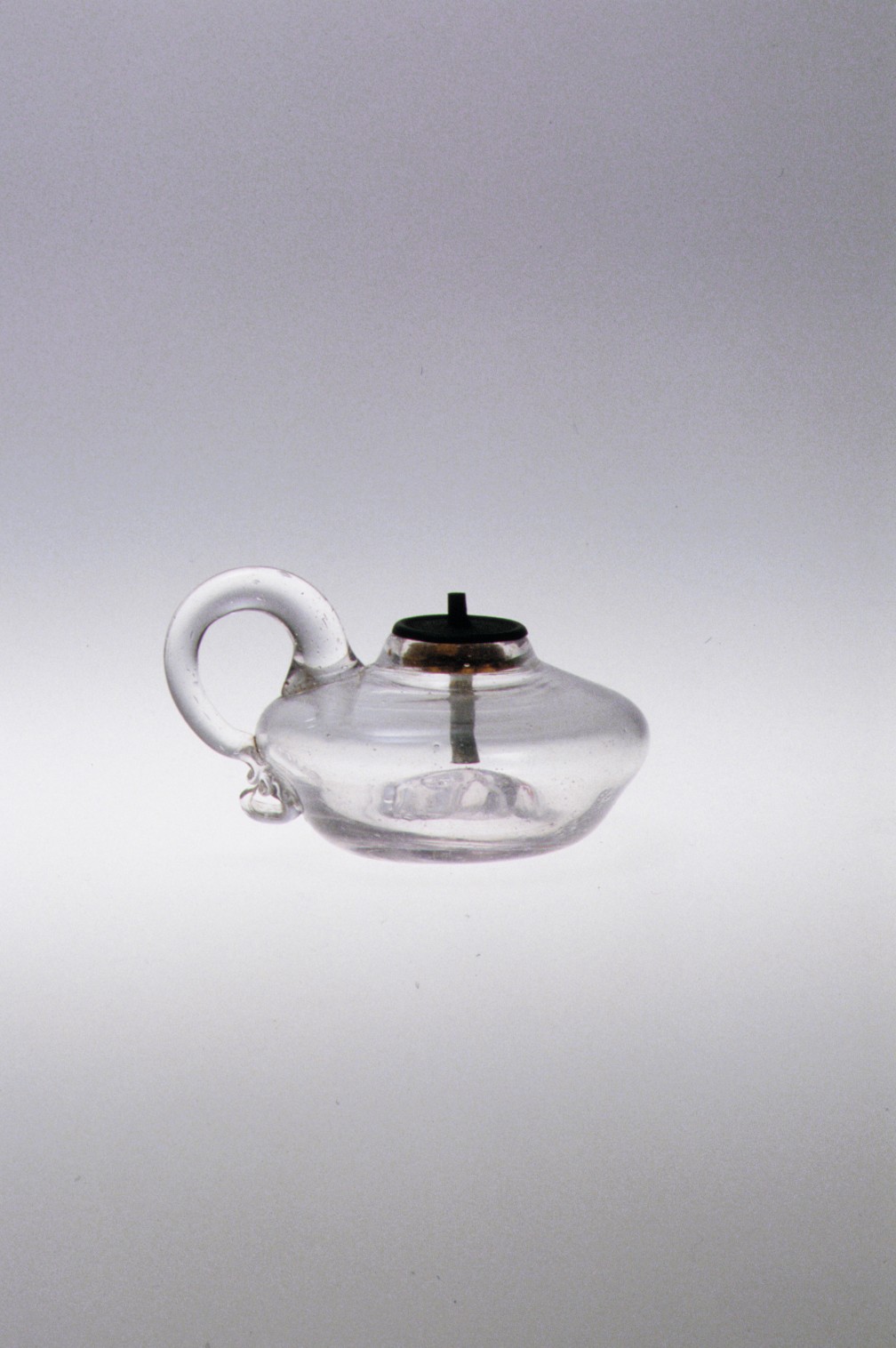 Vintage Clear Glass Oil Lamp