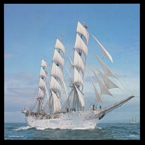 Christian Radich Sailing at Sea
