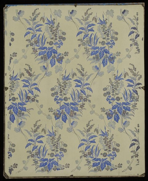 Blue Gray Floral Pattern Design
