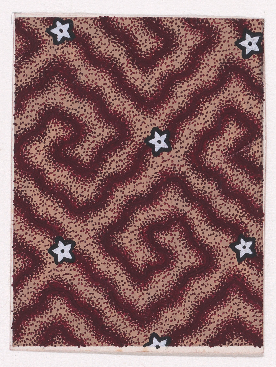 Star Wavy Line Textile Pattern