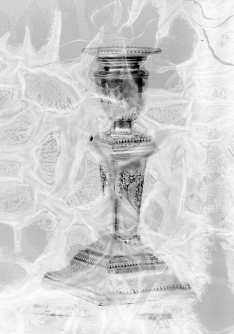 Ornate Candlestick Double Exposure