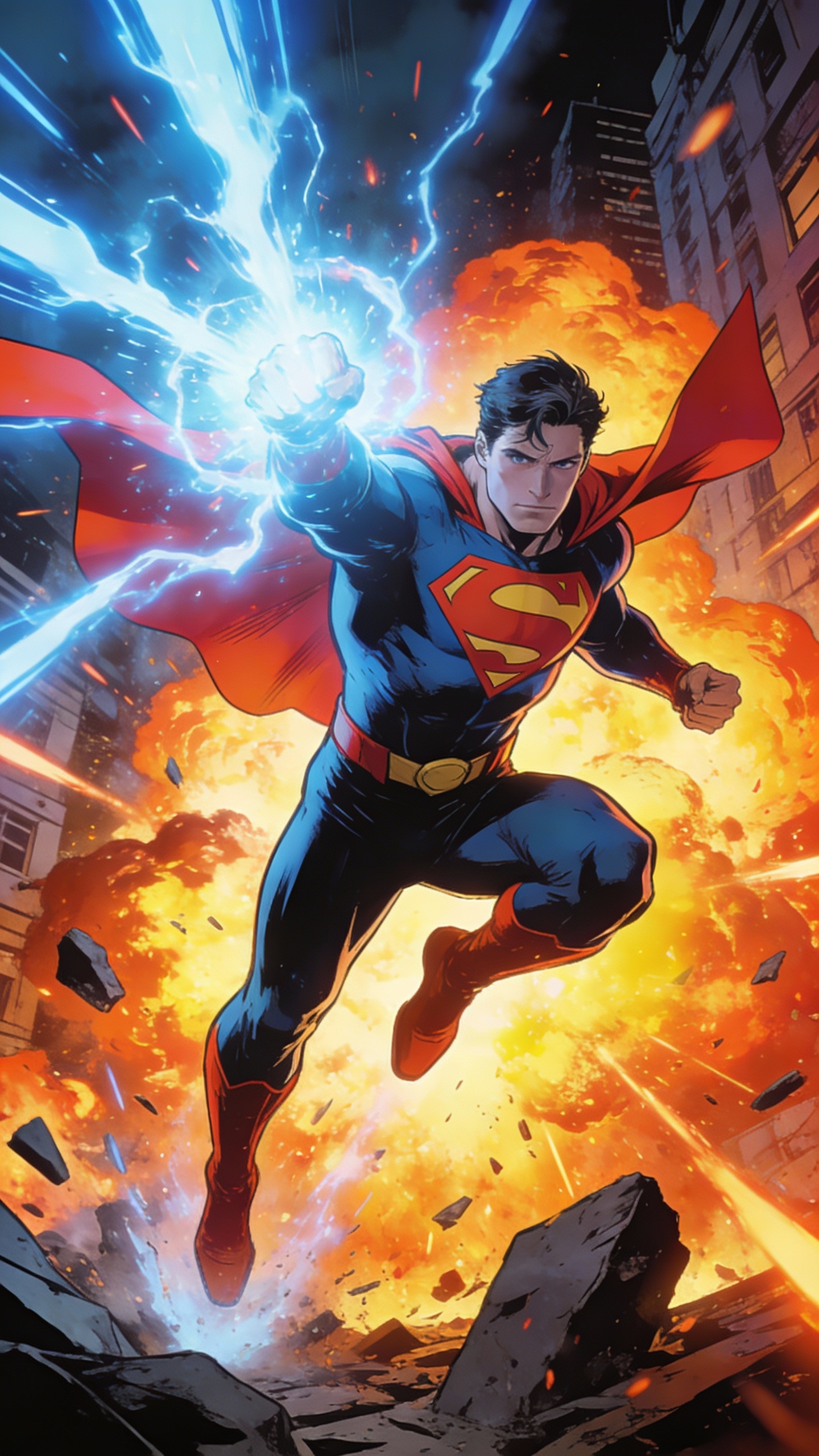 Superman Unleashes Power in Battle
