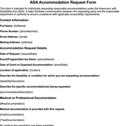 ADA Accommodation Request Form