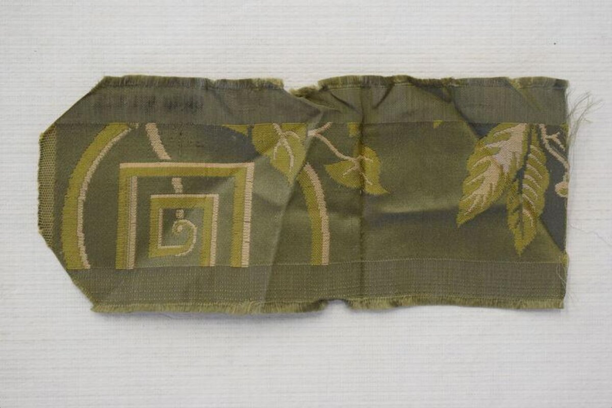 Vintage Patterned Woven Fabric Fragment