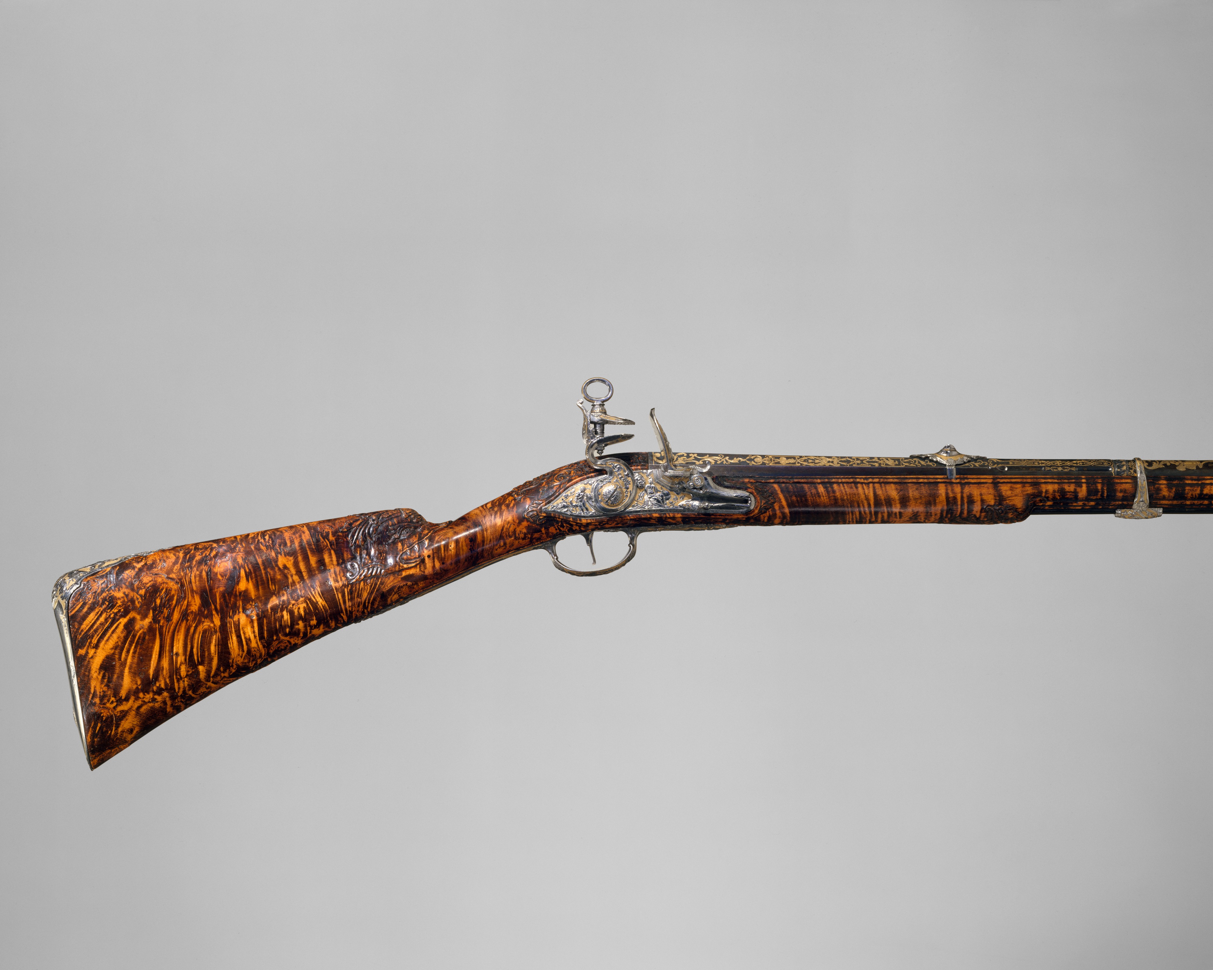 Ornate Antique Flintlock Rifle