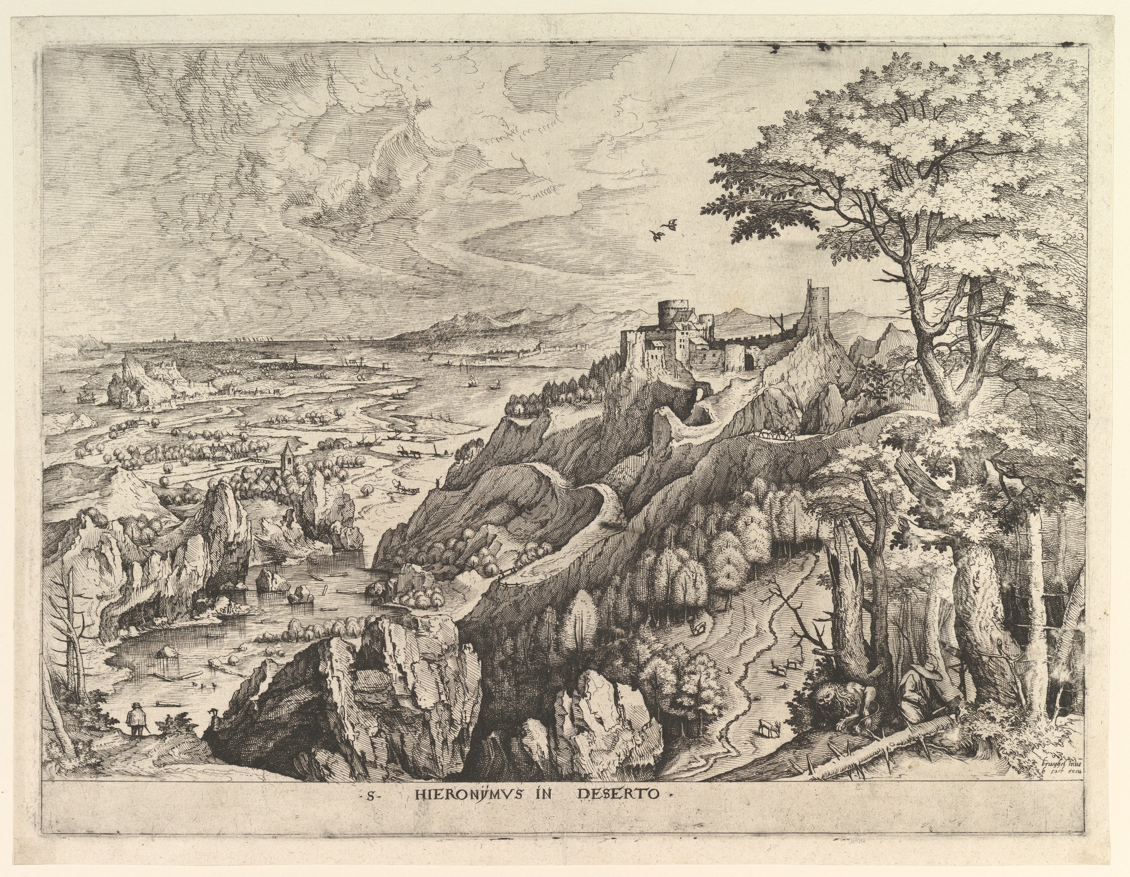 Landscape with Saint Jerome Etching