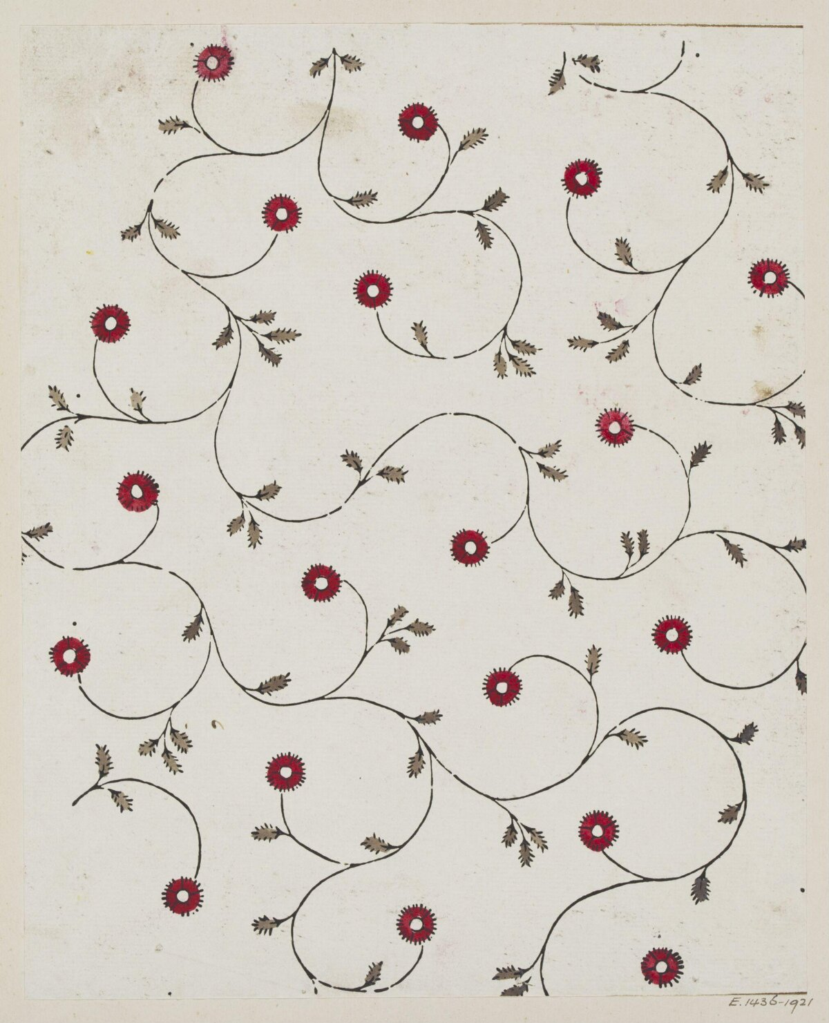 Red Flower Vine Decorative Pattern