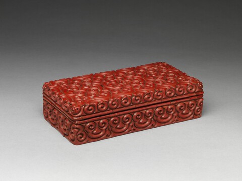 Carved Red Lacquer Rectangular Box