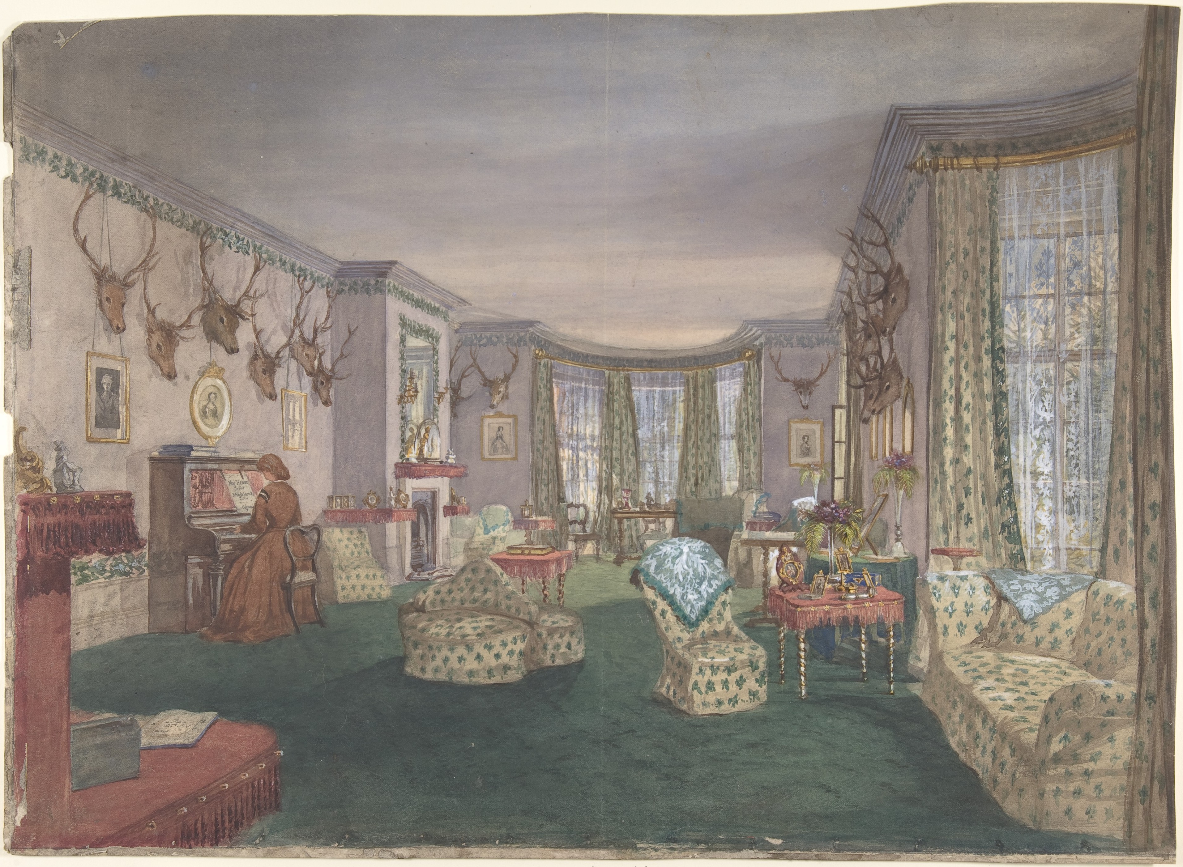 Victorian Drawing Room Interior
