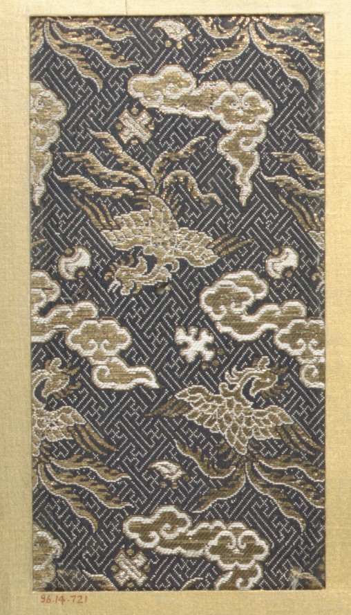 Antique Cloud and Phoenix Brocade Textile