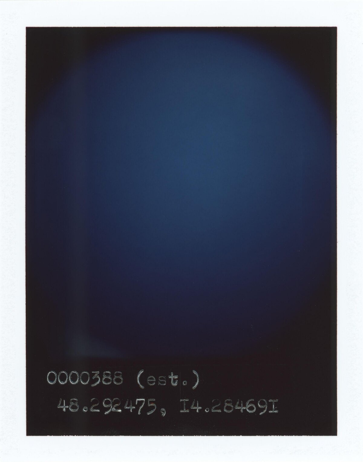 Polaroid with Handwritten Coordinates