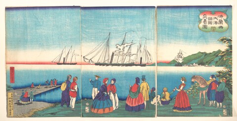 Ukiyo-e Western Trade Scene