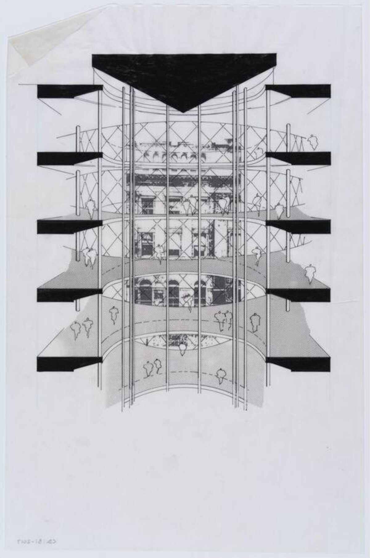 Architectural Atrium Section Sketch