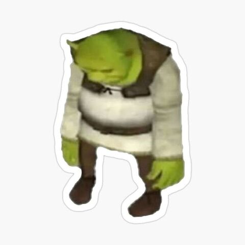 Sad Shrek Meme Sticker