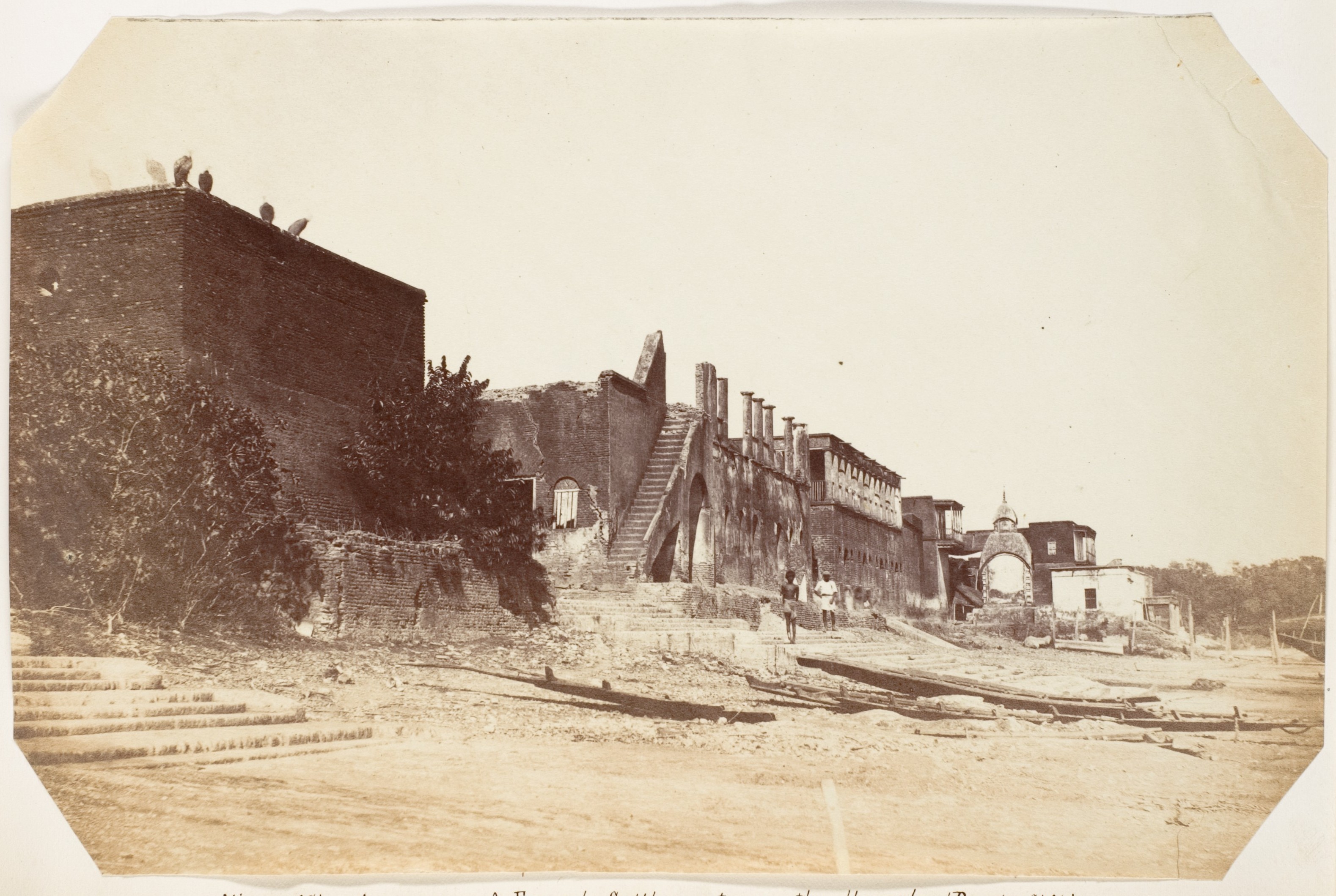 Ruined Riverfront Brick Buildings