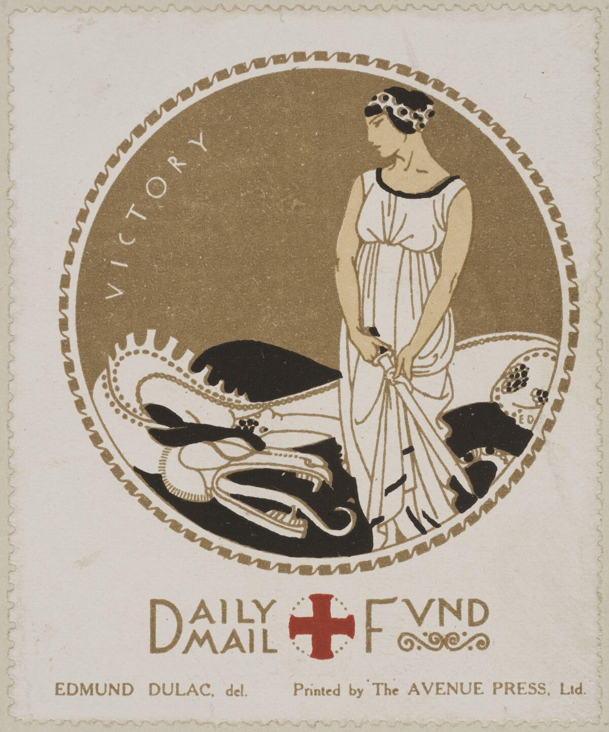 Victory Daily Mail Fund Vintage Stamp