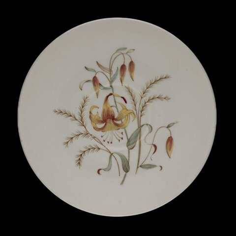 Lily Painted Ceramic Plate
