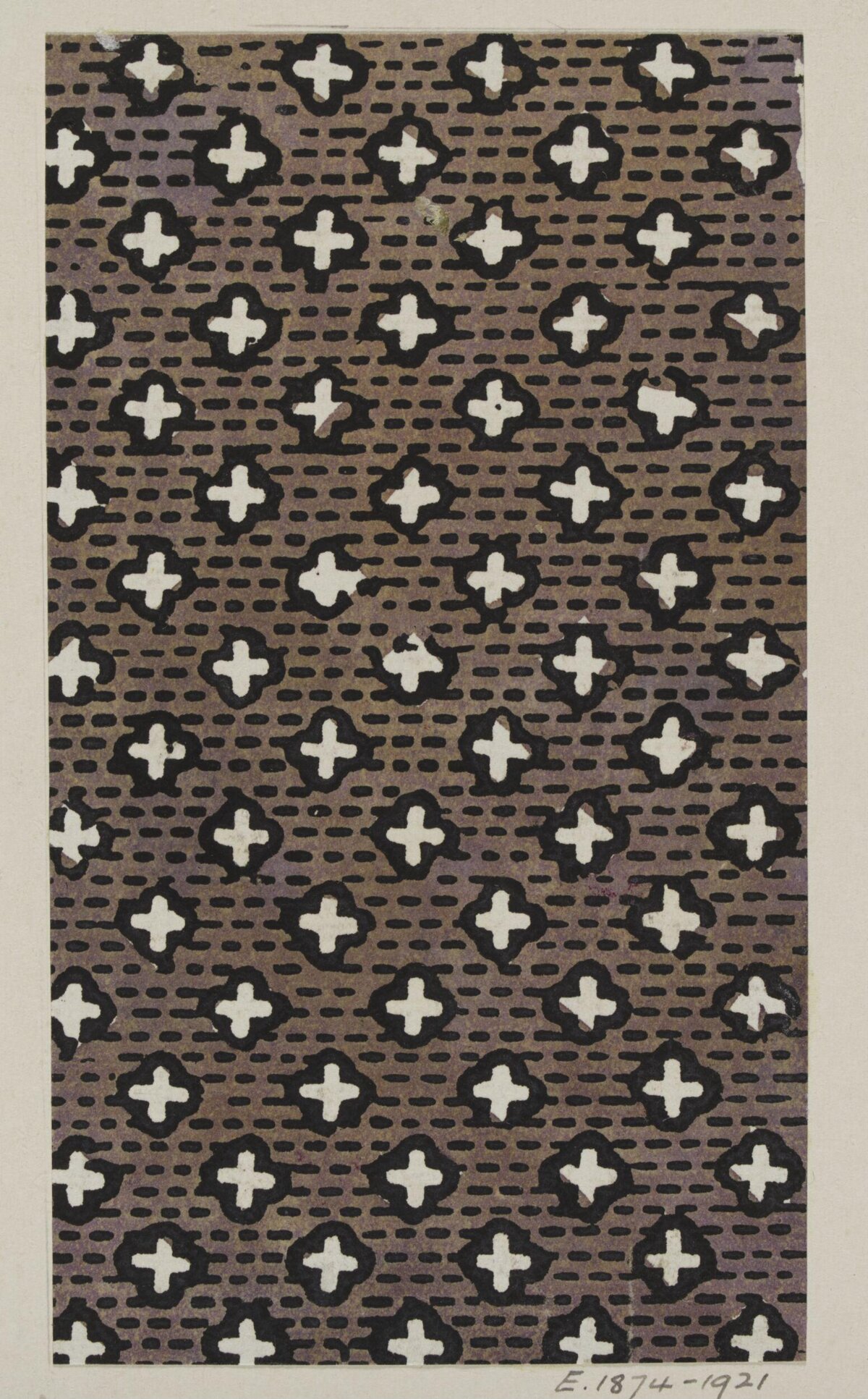 Vintage Cross Motif Textile Pattern
