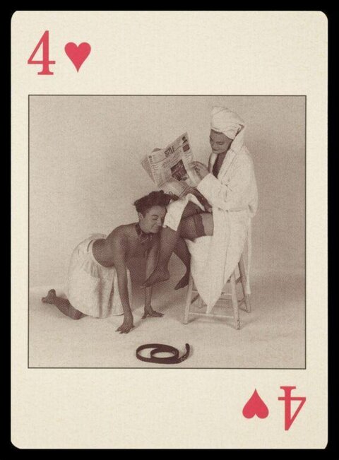 Four of Hearts Art Playing Card