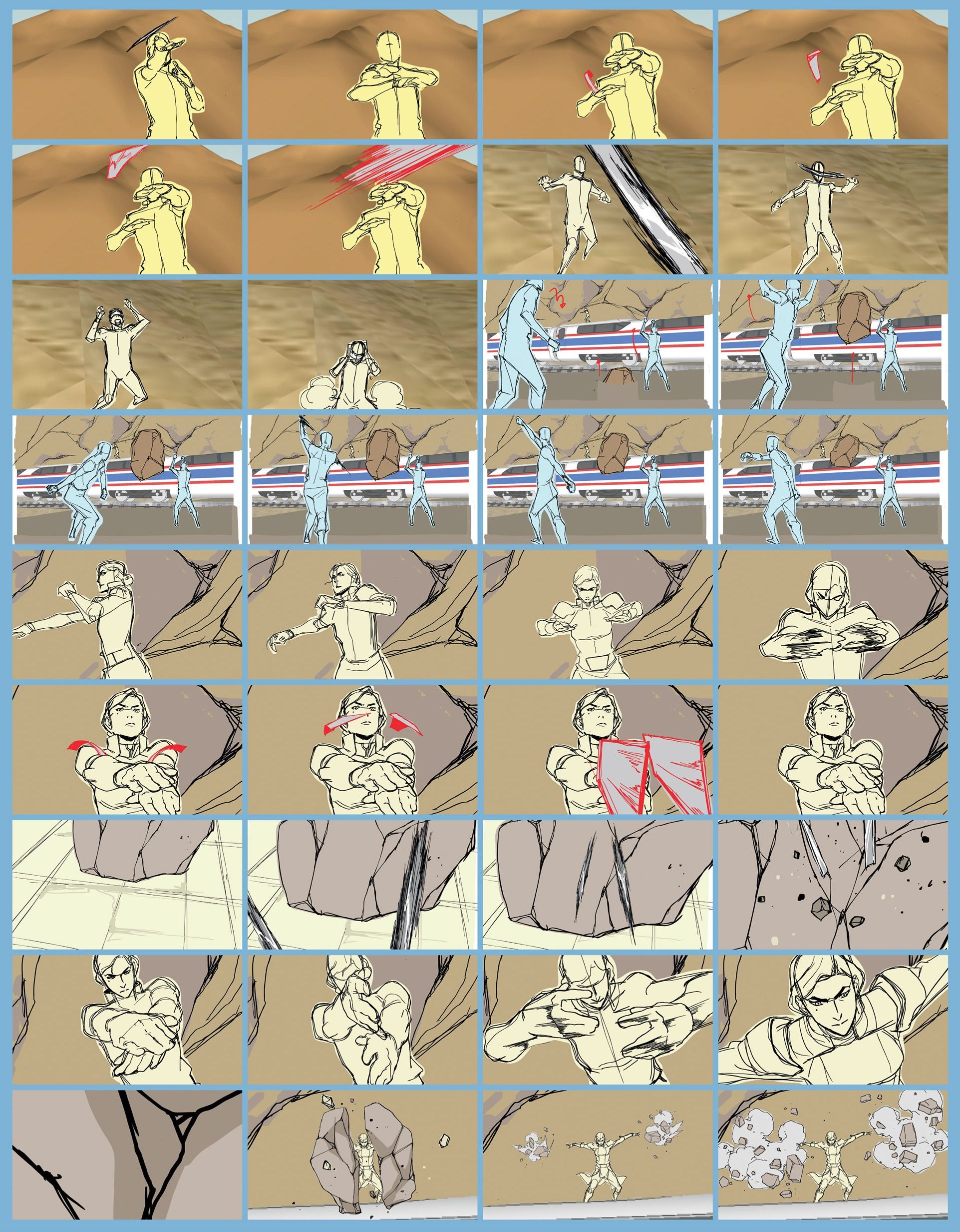Action Animation Sequence Storyboard