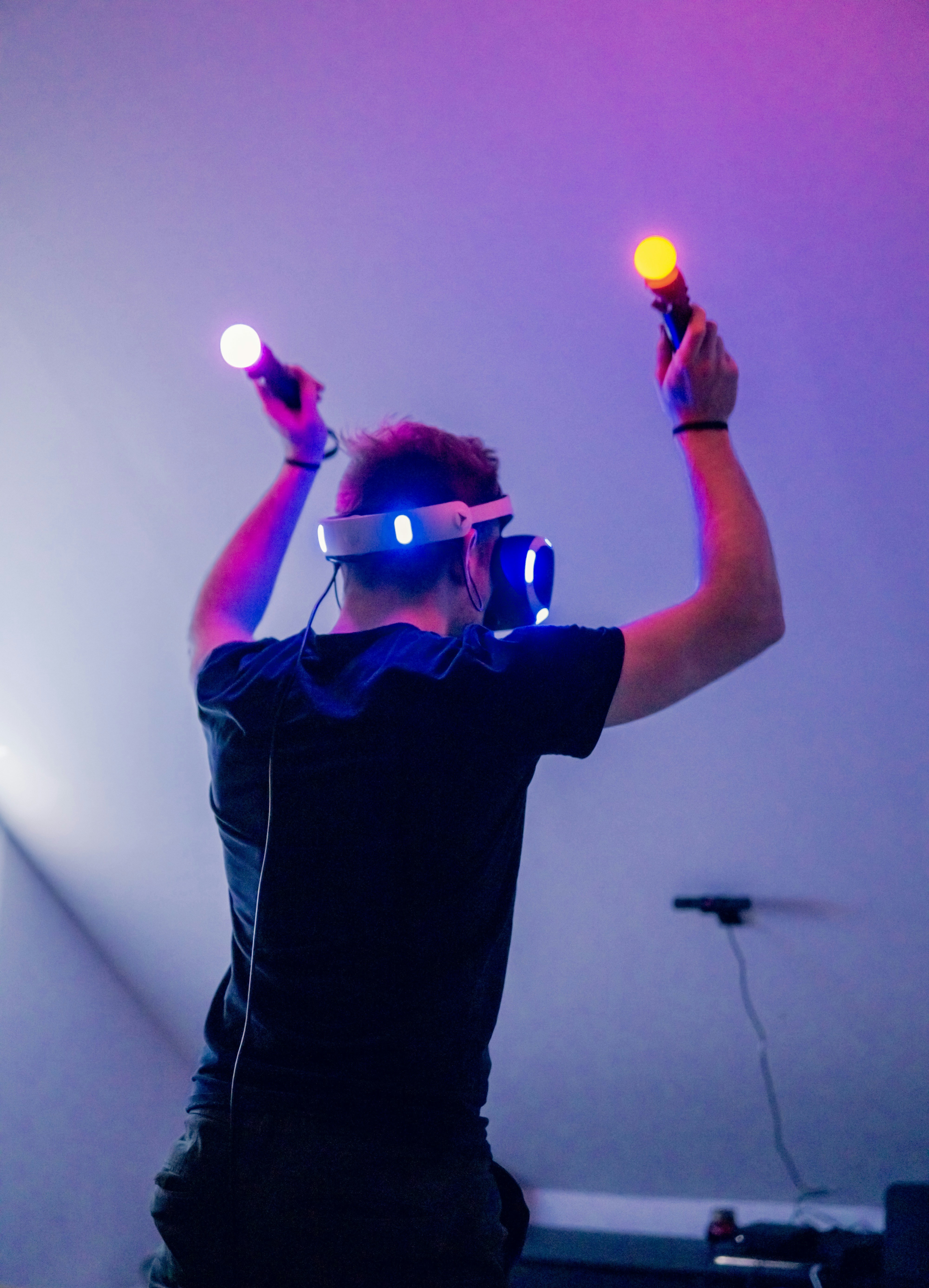 Man Playing Virtual Reality Games — Games