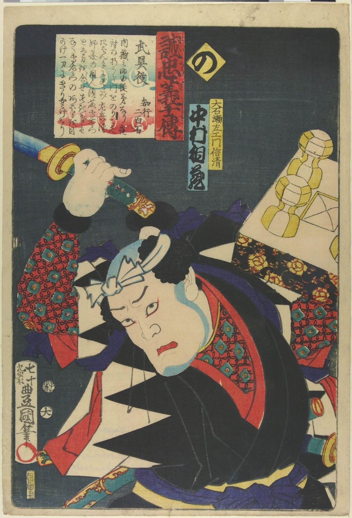 Japanese Ukiyo-e Kabuki Actor Portrait